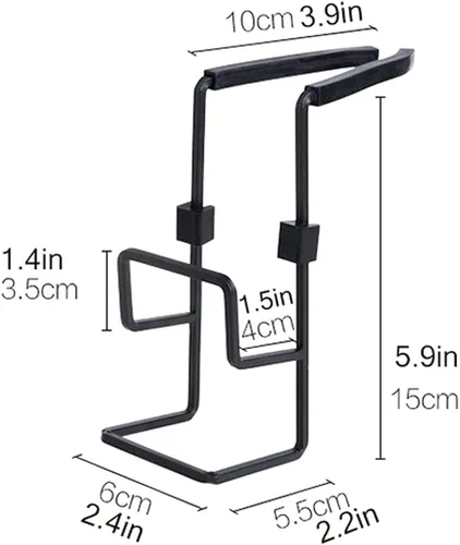 Vista 2 de Organizador de Fregadero Soporte de Esponja para Fregadero - Estante de Grifo Bandeja de Ducha - Organizador de Metal Colgante para Cocina y Baño