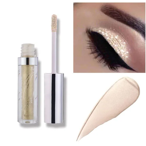 Vista 9 de Shining Shimmer - Sombra de ojos líquida con purpurina metálica, pigmentos metálicos de maquillaje para ojos, delineadores de ojos, set de sombra