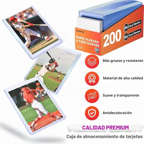 Vista 3 de Arjiekwei - 400 fundas para tarjetas de plástico duro, 3 x 4 pulgadas, 35PT
