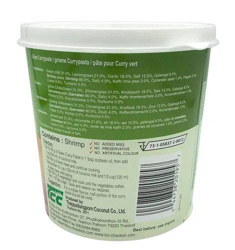 Vista 4 de Pasta de curry verde de Mae Ploy - 1kg