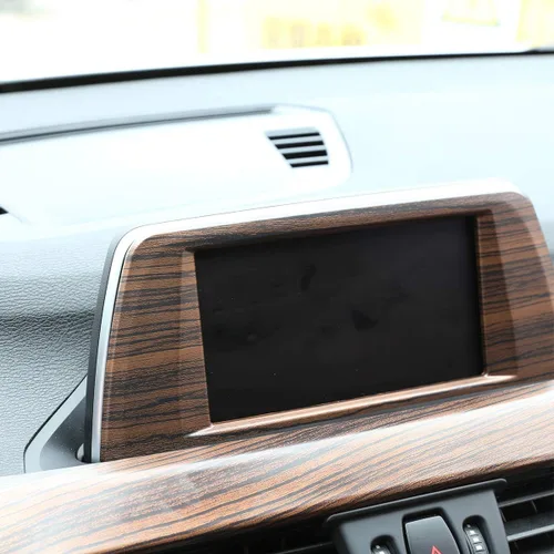 Vista 4 de YIWANG ABS cromado central panel de navegación marco cubierta de marco pegatina para BMW X1 F48 2016-2020 accesorios de coche