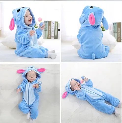 Vista 7 de Plustrong Baby Animal Costumes Unisex Toddler Onesie Halloween Dress Up Romper Baby Halloween Costumes