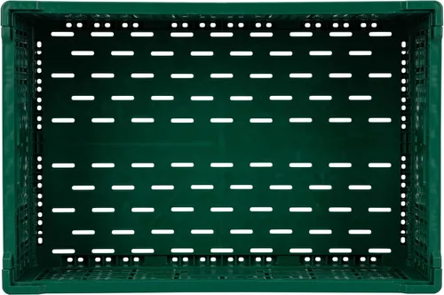 Vista 18 de Restaurantware Cater Tek - Caja plegable de 36 litros, 1 caja de almacenamiento apilable, con asas de diseño de malla, caja plegable de plástico