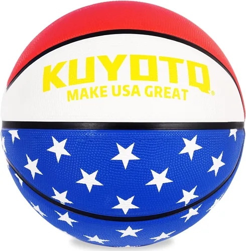 Vista 9 de KUYOTQ Kids Toddler Youth Adult Size 3/4/5/6/7 Basketball 22/25.5/27.5/28.5/29.5" Thickened Rubber or Faux Leather Indoor Outdoor Basketball for