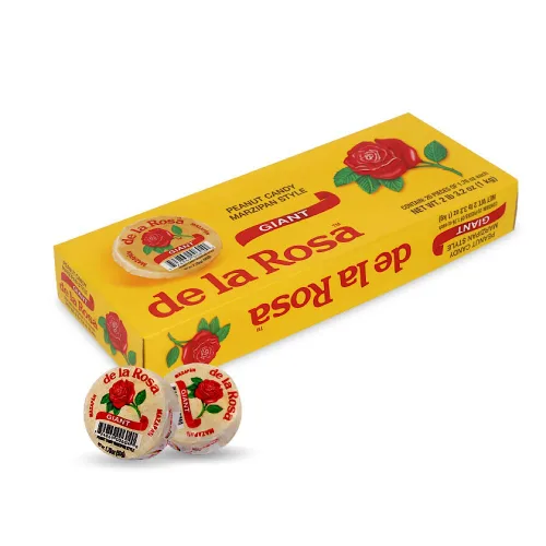 Vista 2 de De la Rosa Mazapan, caramelo de maní original mexicano, regular y cubierto de chocolate (regular, paquete de 12)