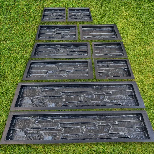 Vista 10 de 5 moldes de plástico ABS de 0.079 in para pared de yeso de hormigón, baldosas de cemento de piedra, molde de losa de cemento de pared, moldes