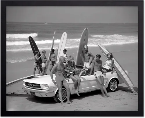 Vista 81 de Poster Master Póster clásico costero, impresión acuática vintage, regalo para artistas, amigos, atrapa las olas, surfistas en el mar, playa, costa