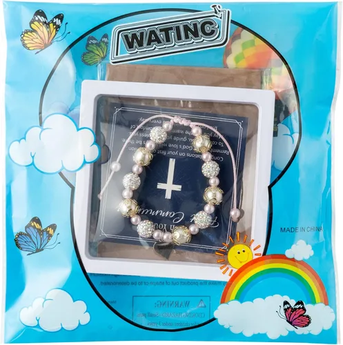 Vista 7 de WATINC Pulsera de regalo para niñas, joyería ajustable con sobre de tarjeta de encanto de plata