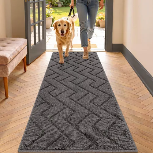 Vista 84 de hicorfe Tapete para puerta delantera para entrada exterior, 20 x 31.5 pulgadas, absorbente, resistente a la suciedad, tapetes de bienvenida