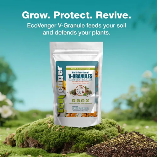 Vista 3 de EcoVenger Bolsa multiusos de gránulos en V de 2 libras, horticultura o uso doméstico para protección en interiores y exteriores contra insectos