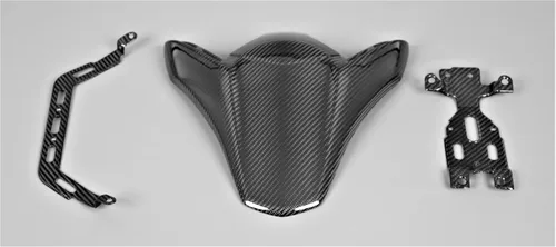 Vista 5 de Funda de asiento de fibra de carbono con soportes para Kawasaki Z900 2017-2023