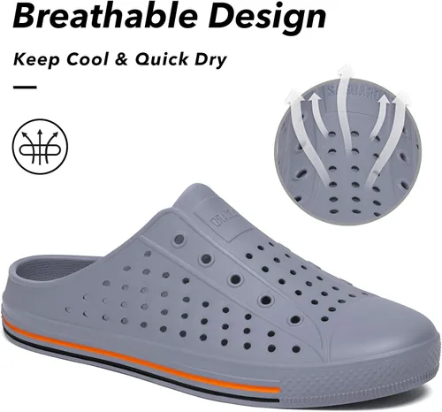Vista 3 de SAGUARO Zuecos de jardín para mujer y hombre, zapatos casuales unisex de secado rápido, sandalias antideslizantes de verano para playa