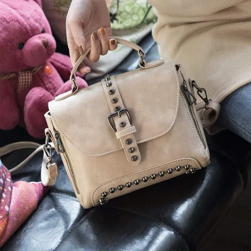 Vista 3 de Segater Bolso bandolera con remache vintage para mujer, bolso cruzado