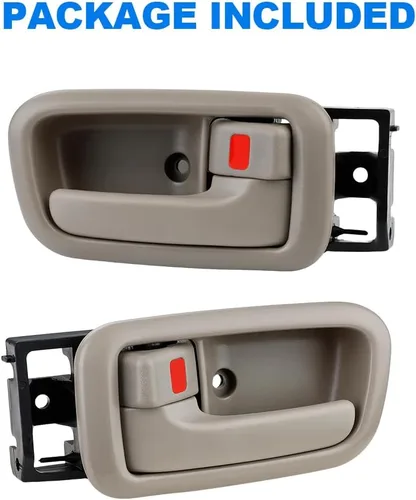 Vista 7 de JDMON Manijas de puerta interiores con bisel de repuesto para Toyota Tundra 2000-2006 Reemplazo para 692060C010B2 69206-0C010-B2 Juego de manijas