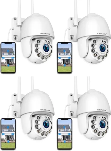 Vista 7 de Cámaras de seguridad WiFi inalámbricas para exteriores con videovigilancia enchufable 24/7