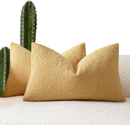 Vista 70 de Foindtower - Juego de 2 fundas decorativas de textura de bucle, fundas de almohada acentuadas, fundas de cojín sólidas, neutrales, para sofá, silla
