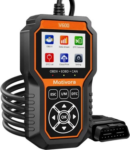 Vista 2 de Escáner OBD2 Herramienta de escaneo de diagnóstico con solución, lector de códigos de automóvil, herramientas de reinicio de comprobación, luz