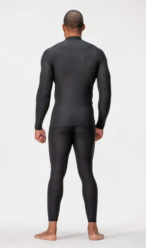 Vista 3 de DEVOPS Paquete de 3 camisas de compresión atléticas de manga larga con cuello alto para hombre