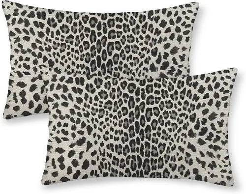 Vista 59 de Fundas de Almohada de Antílope 16x16 Paquete de 2, Fundas de Almohada Decorativas con Estampado de Piel de Animal Azul Marino, Fundas de Almohada