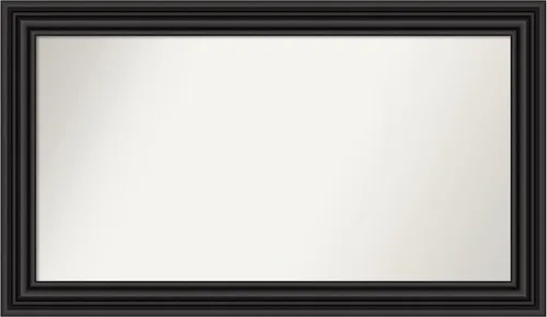 Vista 295 de Amanti Art Espejo personalizado, espejo de baño negro puente, espejo de pared o espejo de tocador de baño sobre el fregadero (26 x 26 pulgadas)