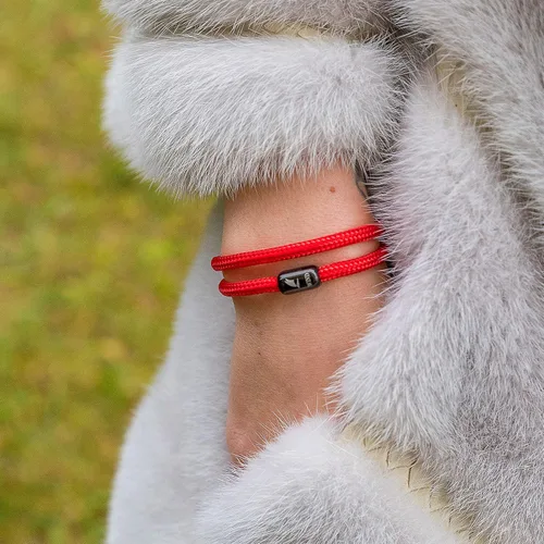Vista 5 de Wind Passion - Pulsera de cuerda duradera con cierre magnético para hombres y mujeres, Corazón rojo, 44043835