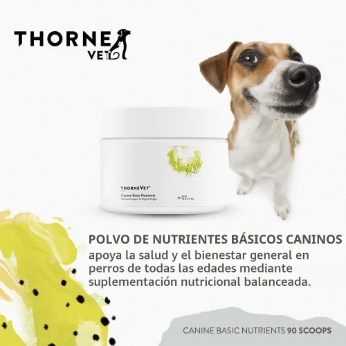 Vista 3 de ThorneVet Canine Basic Nutrients Powder - Soporte multivitamínico para perros, 90 cucharadas