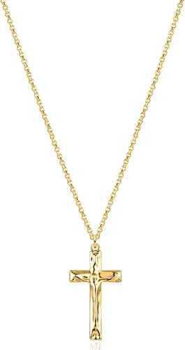 Vista 96 de Fettero - Collar con dije de cruz de fe, chapado en oro de 14 K, cadena fina, minimalista, simple, pequeña, para oración, regalo de joyería religiosa