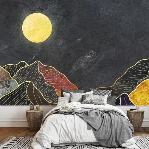 Vista 31 de SIGNFORD - Mural de pared de estilo nórdico con papel tapiz de paisaje natural extraíble para dormitorio o sala de estar.