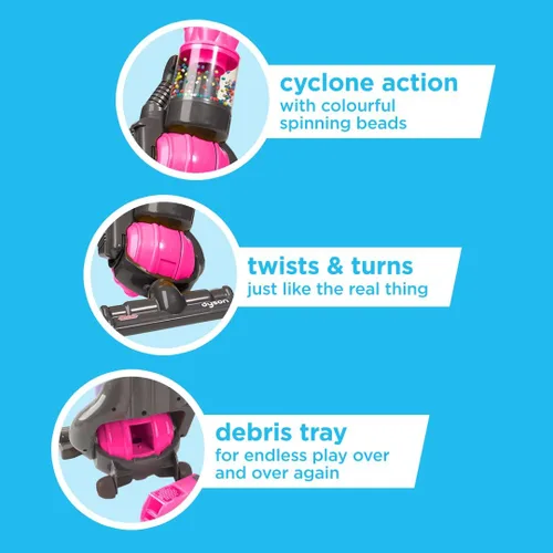 Vista 3 de Casdon Dyson Ball Réplica en miniatura de Dyson Ball para niños de 3+ años con acción de giro y rotación para diversión realista de juego