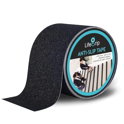 Vista 47 de Lifegrip - Cinta de tracción antideslizante, cinta de fricción de 1 pulgada x 15 pies, el mejor agarre, adhesivo abrasivo para escaleras, peldaños