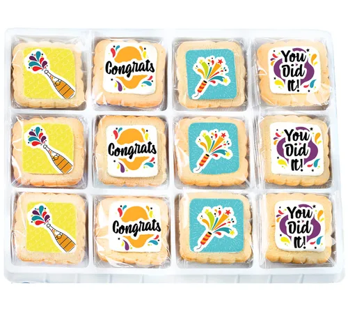Vista 3 de Paquete de 12 cestas de regalo de felicitaciones para niños, hombres y mujeres, amigos de graduación Sin frutos secos Kosher