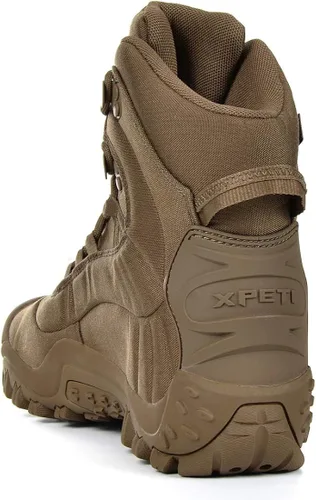 Vista 3 de SKENARY Botas tácticas para hombre de 8 pulgadas, botas militares impermeables