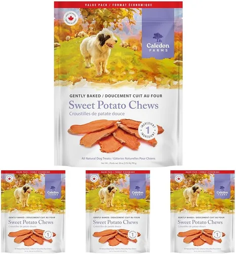 Vista 7 de Golosinas de batata dulce en forma de papas fritas de Caledon Farms para perros: 220G/7.8OZ