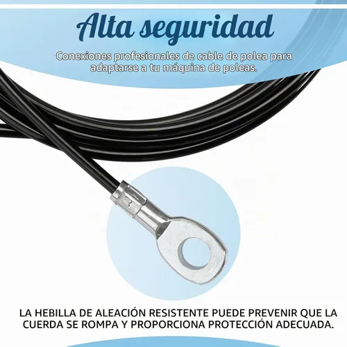Vista 5 de Reemplazo de cable de polea de fitness para todos los modelos de gimnasio total 1000, 1500, 2000, 3000, XLS Up - Sistema de polea de cable ajustable