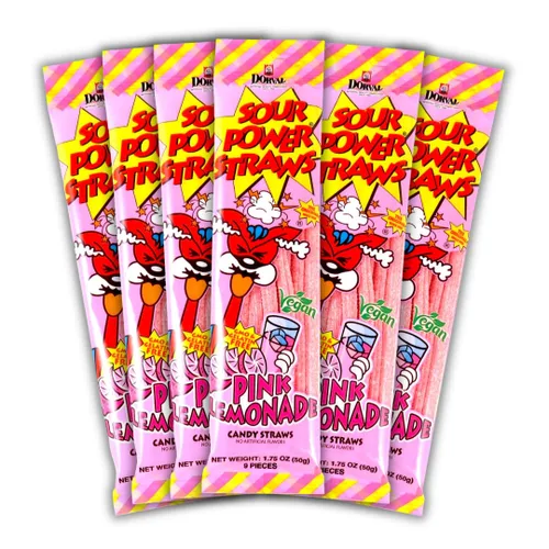Vista 27 de Sour Power Premium Sorbetes de caramelo surtidos – Los caramelos de pajitas agrias originales desde 1985 – 50 g (Paquete de 6) – Vegano,