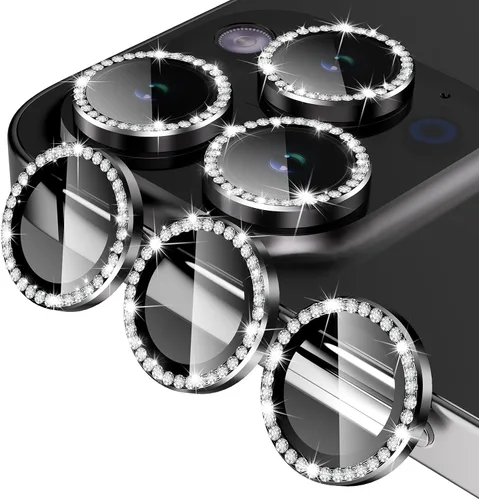 Vista 25 de Jeluse Paquete de 2 protectores de lente de cámara para iPhone 16 Pro Max/iPhone 16 Pro/iPhone 15 Pro Max/iPhone 15 Pro/iPhone 14 Pro Max/iPhone 14