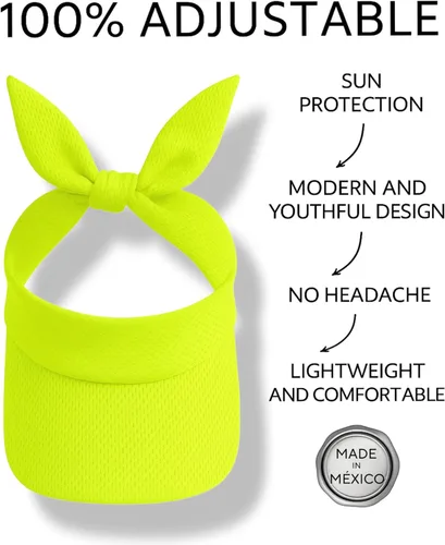 Vista 3 de Visera ajustable para mujer, protección UV, sombrero ligero para golf, tenis, correr y actividades al aire libre.