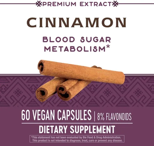 Vista 3 de Nature's Way Extracto premium de canela estandarizado al 8% de flavonoides 60 Vcaps (paquete de 2)