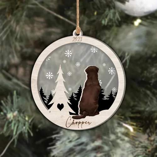 Vista 63 de Nazenti Adorno de Navidad conmemorativo personalizado, regalo personalizado de recuerdo de perro, condolencias por pérdida de mascotas, sabueso