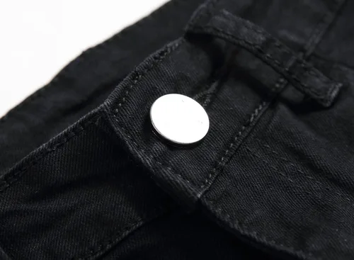Vista 3 de Baylvn Pantalones de mezclilla para hombre, rasgados, desgastados, rectos, ajustados, casuales, a la moda