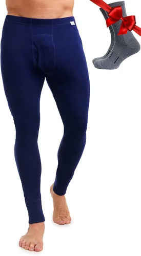Vista 27 de Pantalón de primera capa de lana merina para hombre, 100% lana merina, peso pesado, medio, ligero, ropa interior térmica Long Johns y calcetines .