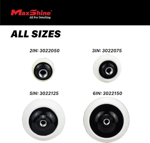 Vista 3 de Maxshine 2" Juego Universal Profesional de Almohadillas Giratorias para Pulidor – Placa de Alto Rendimiento de 50mm con Rosca de 5/8" – Compatible