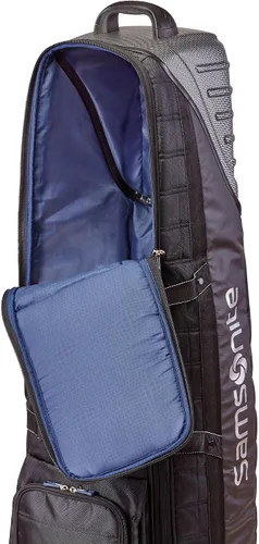 Vista 7 de Samsonite Bolsa de viaje de golf The Protector Hardside and Softisde con ruedas de tiburón, exterior impermeable, color negro