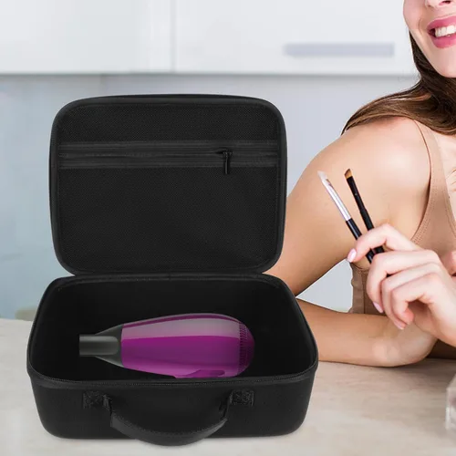 Vista 6 de SOLUSTRE Bolsa para secador de pelo, estuche de viaje para secador de pelo, bolsa organizadora con asa, almacenamiento portátil para viajes