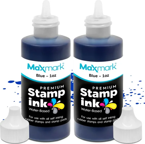 Vista 26 de MaxMark Premium - Tinta de recarga con punta de control en botella para sellos autoentintados, color negro - 1 onza