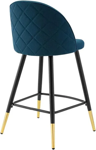 Vista 6 de Modway Taburetes de comedor tapizados de tela Cordial en Azure - Juego de 2
