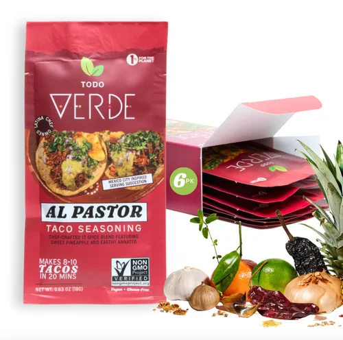 Vista 9 de Todo Verde Paquetes de condimentos, sabores premium, curados por chef, dulces, ahumados y picantes, sin ingredientes artificiales, veganos y sin