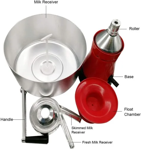 Vista 7 de Fudax - Separador de crema, separador de leche, manual para vacas, leche, cabras, leche, granja, hogar