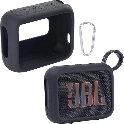 Vista 9 de Funda de silicona para altavoz Bluetooth impermeable JBL Go 4, color azul Estuche azul