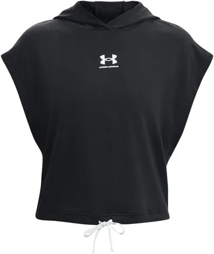 Vista 3 de Under Armour Sudadera con capucha Rival Terry de manga corta para mujer